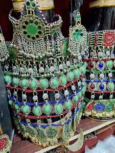 ชุดเครื่องประดับอัฟกันหรูหราเป็นที่ต้องการอันดับต้นๆของผู้หญิงชุดเครื่องประดับวินเทจของอัฟกานิสถานดีไซน์สวยงานตามสั่งทำด้วยมือคุณภาพสูง - Product Image 5