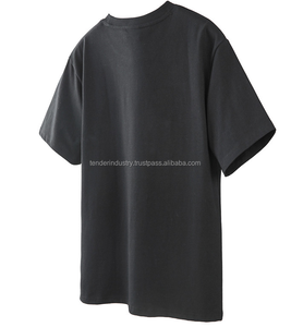 Camiseta Casual de Manga Corta, Tejida, de Poliéster/Algodón, de Color Sólido, con Estampado Serigrafiado, Ecológica, Transpirable y de Corte Holgado - Product Image 3