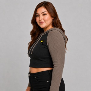 Sudadera Corta de Algodón para Mujer, Nueva Colección 2026, de Alta Calidad, con Estampado Digital y Logotipo Frontal, Estilo Urbano, Proveedor y Fabricante OEM - Product Image 6