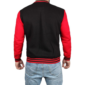 Men's Custom <b>Plain</b> <b>Varsity</b> <b>Jacket</b> with Pattern Women's Custom <b>Varsity</b> <b>Jacket</b> for Spring Season - Product Image 3