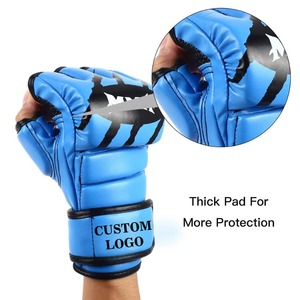 Vente en gros de gants en cuir MMA demi-doigt de combat d'entraînement avec logo personnalisé Fournisseur de gants de combat de grappling - Product Image 2