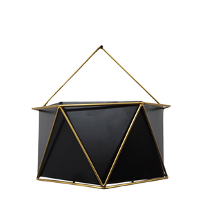 Jardinière décorative suspendue en fer rose brillant avec revêtement en poudre Pot de fleurs support pour le salon, le jardin et la décoration intérieure - Product Image 4