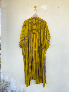 Tye Dye Kimono en soie fait à la main léger Festival porter indien recyclé couverture de plage été automne printemps taille gratuit lisse caractéristique - Product Image 6