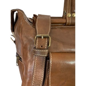 กระเป๋าดัฟเฟิลกระเป๋าเดินทางใบใหญ่ยูนิเซ็กส์กระเป๋าหนังแท้สีลูกกวาดออกแบบได้ตามต้องการพร้อมสไตล์วินเทจสำหรับผู้ชายผู้หญิง - Product Image 3