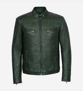 Elegante chaqueta de cuero negro para hombre Logotipo personalizado y cremallera Disponible en todos los tamaños con etiqueta privada para invierno - Product Image 1