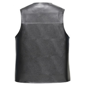 Fashion Wear 2025 gilets en cuir respirant personnalisé bonne qualité Top Design gilet en cuir - Product Image 3