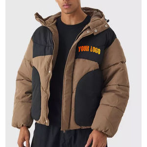 Chaquetas acolchadas térmicas para hombre con cuello alto forro suave tela a prueba de viento y núcleo aislado para clima frío - Product Image 1