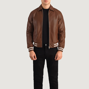 Best Quality Custom Design Coated Stand Collar Winter <b>Varsity</b> <b>Jacket</b> for Men Custom Made Polyester/Cotton with Front Logo - Product Image 2