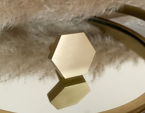 Hexagon <b>gold</b> & black <b>knob</b> pull cabinet drawer for home dresser <b>door</b> cabinet furniture decorative kitchen wardrobe handle <b>knobs</b> - Product Image 4