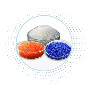 Perles de Gel de silice à usages multiples 2-4mm, blanc/Orange/bleu absorbant l'eau, déshydratant dans l'électronique et la chimie