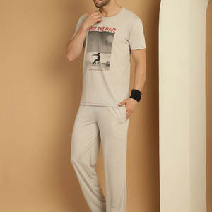 Conjunto de camiseta y pantalón ligero respetuoso con el medio ambiente de alta calidad para hombre, ropa de moda transpirable de algodón, Conjunto de camiseta y pantalón para hombre - Product Image 4