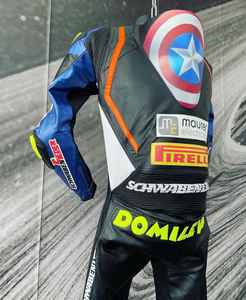 Traje de Motociclismo de Cuero, Traje de Motociclismo de Cuero Grueso Hecho en Pakistán, Ropa de Motociclismo, Traje de Carreras, Calidad Premium Kangaroo - Product Image 3