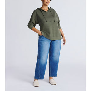 Sweat-shirts à capuche tendance pour femmes, coupe ample, en molleton, pour l'hiver, chaud, logo personnalisé, vente en gros d'usine - Product Image 5