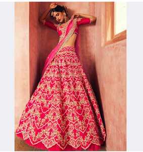 เครื่องแต่งกายอินเดียแบบดั้งเดิมที่ทันสมัยสำหรับผู้หญิงปักด้วยมือ lehenga choli การออกแบบตามชาติพันธุ์ที่ทันสมัยสำหรับผู้ใหญ่ - Product Image 1