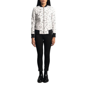 <b>Women's</b> Bomber <b>Jacket</b> OEM Custom Logo Lightweight Windproof <b>Zip</b> <b>Up</b> Fashion Streetwear Casual Outerwear Factory Wholesale - Product Image 3