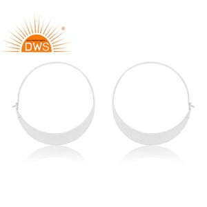 Handmade Design Fine <b>Sterling</b> <b>Silver</b> <b>Hoop</b> <b>Earring</b> Custom Jewelry For Women Gift For Her Dainty Collection - Product Image 3