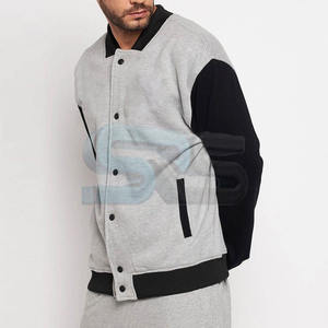 Nouveauté Veste d'hiver pour hommes Style Letterman avec col montant Veste en coton et laine à manches longues avec logo personnalisé Veste chaude et confortable - Product Image 5