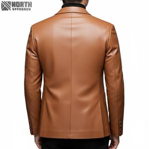 Chaqueta Bomber de cuero de invierno Unisex de moda negra de alta calidad patrón de camuflaje cierre de cremallera ajuste suelto personalizado - Product Image 6