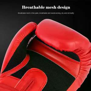 Guantes de Boxeo Profesionales de Alta Calidad, Cómodos, Nuevo Diseño, Cuero PU, Guantes de MMA con Logotipo Personalizado, Directo de Fábrica - Product Image 3