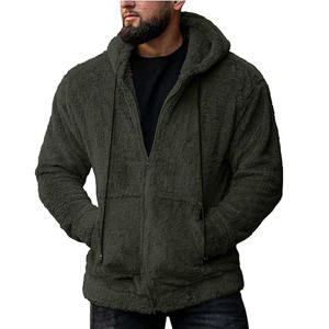 OEM ODM Unisex Sherpa Sudadera con capucha suave forrado cálido chaqueta de invierno - Product Image 4