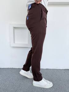 กางเกงขายาวผู้ชายสีน้ำเงินกรมท่า ทรงปกติ กันน้ำ ยืดได้ ระบายอากาศดี สไตล์ลำลอง/ทางการ เอวยางยืด ติดซิป ทรงตรง ผ้าฝ้าย - Product Image 2