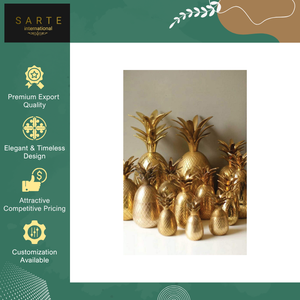 Pot de rangement de luxe écologique en métal doré ananas de qualité supérieure Pot unique décoratif élégant pour la cuisine et la décoration intérieure - Product Image 3