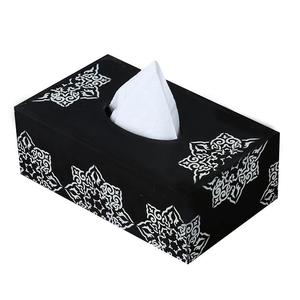 กล่องใส่กระดาษทิชชูทรงสี่เหลี่ยม ดีไซน์คลาสสิก ทำจากไม้ ตกแต่งด้วยวัสดุธรรมชาติ เหมาะสำหรับร้านกาแฟ โรงอาหาร และตกแต่งโต๊ะอาหารในร้านอาหาร - Product Image 4