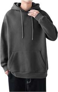 เสื้อฮู้ดมีกระเป๋าแฟชั่นลำลองสำหรับผู้ชาย, เสื้อกันหนาวแบบสวมหัวแขนยาวเสื้อกีฬาให้ความอบอุ่นในฤดูหนาว Y01 - Product Image 2