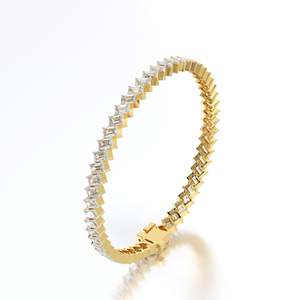 10K <b>Solid</b> <b>Gold</b> Rhodium Plated IGI Certified Lab Grown Diamond Emerald Cut Tennis Bracelet 5.50 CTW Luxury Jewelry Unisex Party - Product Image 5