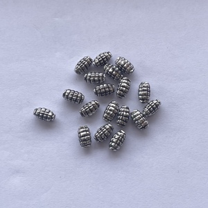 6mm 8mm 10mm 925 argent Sterling ovale Grenade breloques perles Bali entretoises fabrication de bijoux faits à la main forme fabricant en ligne inde - Product Image 2