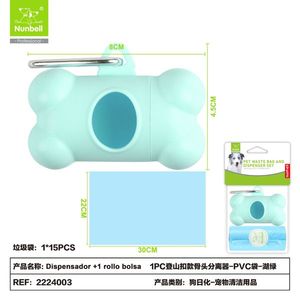1 rouleau de sacs à excréments pour chien avec distributeur pour l'élimination des déchets d'animaux - Product Image 2
