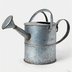 Canette galvanisée ergonomique avec poignée supérieure arquée élégante et conception de coulée résistante aux éclaboussures - Product Image 1