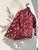 Veste en coton matelassée tricotée style bohème, imprimé floral, décontractée, rembourrée, mode durable, rayures d'inspiration vintage