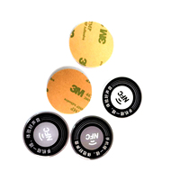 Étiquettes NFC en époxy personnalisées OEM ODM EM4305 2024, autocollants RFID sans contact pour cartes de visite, bandes magnétiques étanches pour hôtels