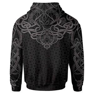 เสื้อฮู้ดซิปผู้ชายแบบย้อมสีเอซิด ปักลายประดับด้วยคริสตัล คุณภาพสูง แฟชั่นทันสมัย ผลิตตามสั่งขายส่ง OEM&ODM ผ้าฝ้าย 100% สำหรับฤดูหนาว - Product Image 2