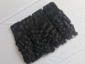 100 cuticules alignées, paquets de cheveux bouclés fumés, non traités Remy vierge péruvien brut malaisien indien Temple Hair, vente en gros - Product Image 4