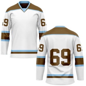 Tenue d'entraînement de hockey sur glace personnalisable New Standard French Wilderness Jersey Maple Leaf Embroidery 100% Polyester - Product Image 4