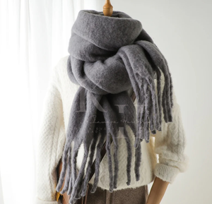 Women's Stylish Lightweight Long Wool Knit Scarf with Glitter Print Warm <b>Wrap</b> <b>Shawl</b> for Daily Wear Autumn Travel Winter Fashion - Product Image 5