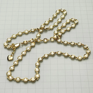 Cadena de tenis con ajuste de bisel de diamante de corte redondo de 6,00 MM para mujer - Product Image 1