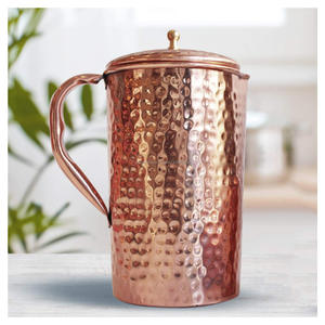 Thủ công 100% tinh khiết Đồng Jug <span class=keywords><strong>Pitcher</strong></span> drinkware búa kết thúc Ayurveda sức khỏe lợi ích tinh khiết Đồng <span class=keywords><strong>Pitcher</strong></span> với một nắp, lớn - Product Image 2