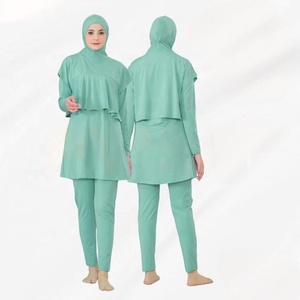 Ensemble de yoga et de course modeste pour femmes, haut long à capuche et leggings, qualité supérieure, fabricant OEM ODM, vente en gros - Product Image 2