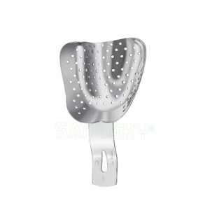 Bandeja de Impresión Mediana para Prótesis Total, 16 cm, Instrumentos Quirúrgicos Dentales de Acero Inoxidable Fabricados con AISI 420 - Product Image 1