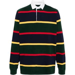 2025 meilleure qualité couleur personnalisée hommes classique à manches longues Rugby pour polos taux de gros pas cher prix solide tenue décontracté - Product Image 1