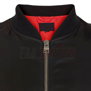 Chaqueta bomber de forro suave de moda para hombre con cuello levantado y detalle acanalado de mangas completas - Product Image 5