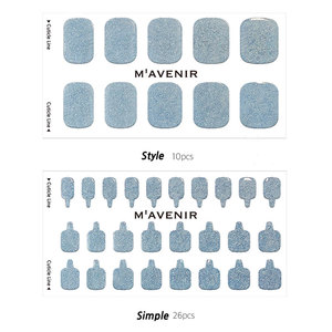 FIESTA OCEAN BLUE GlowWrap - Semi-Cured UV Gel PADI Strips, Long-Lasting & Salon-Quality (36PCS) - Product Image 3