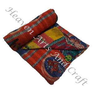 Vente chaude à la main Kantha couette Gudari Kantha couette or fournisseur coton imprimé indien pour la maison et l'hôtel-vente en gros - Product Image 6