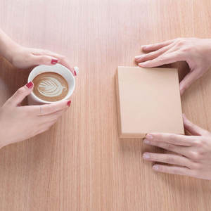 กล่องของขวัญเครื่องประดับพร้อมฝากระดาษคราฟท์กล่องผ้าฝ้ายสีน้ำตาลสำหรับสร้อยคอและกำไลจำนวนมาก - Product Image 5