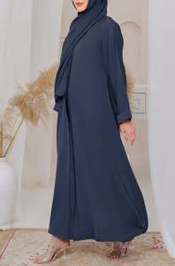 Abaya islamique personnalisable pour femmes, col montant, manches longues, polyester respirant, dernière conception pour le Ramadan Eid - Product Image 3