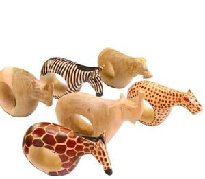 Anneaux de serviette en bois antique tendance, rectangle, incroyable décoration en bois pour serviettes, cuisine, restaurant, maison, décoration de mariage, hôtel - Product Image 1