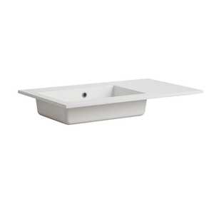 90 cm Matt <b>Basins</b> with Left <b>Basin</b> Built-in Sink Without Tap Hole - Product Image 1